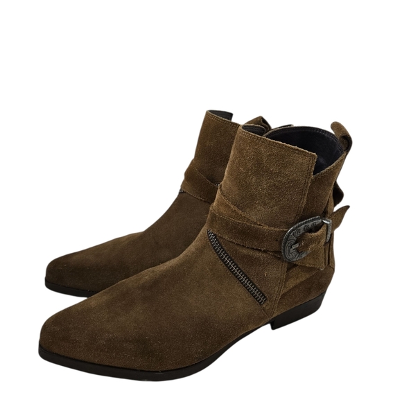 AllSaints Womens Tejus Suede Ankle Zip Boot Size 40 - Picture 2 of 7